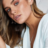Silver Rainbow Star Cluster Necklace