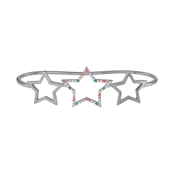 Black Rhodium Rainbow Star Hand Cuff