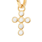 Cross Charm Hoops