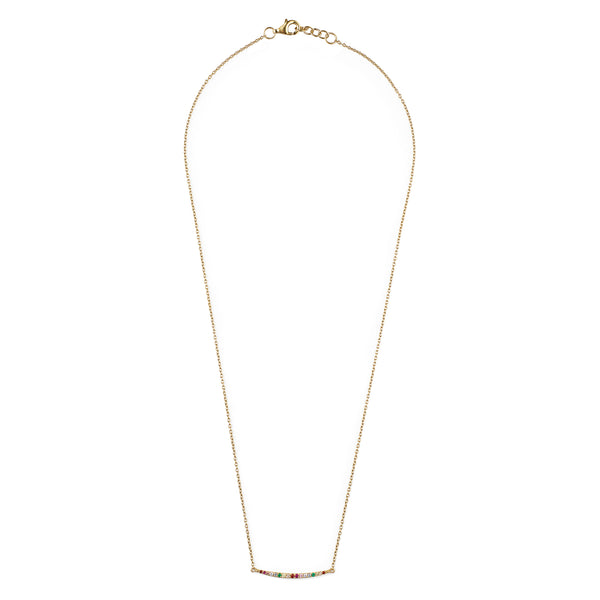 Gold Rainbow Curve Necklace