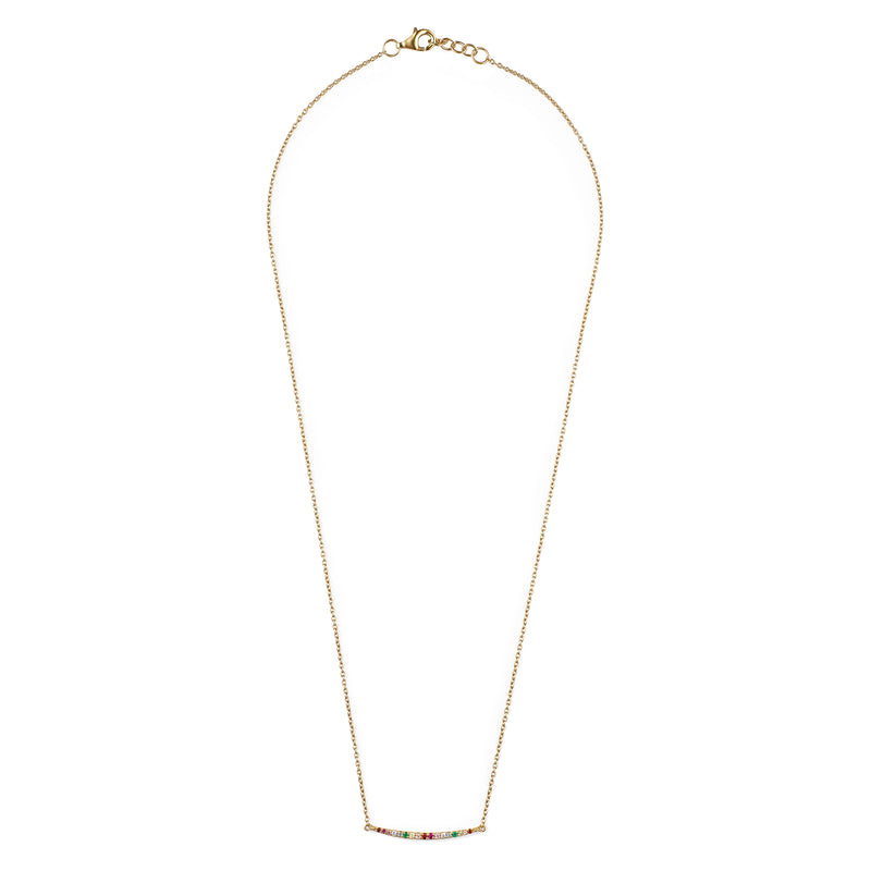 Gold Rainbow Curve Necklace