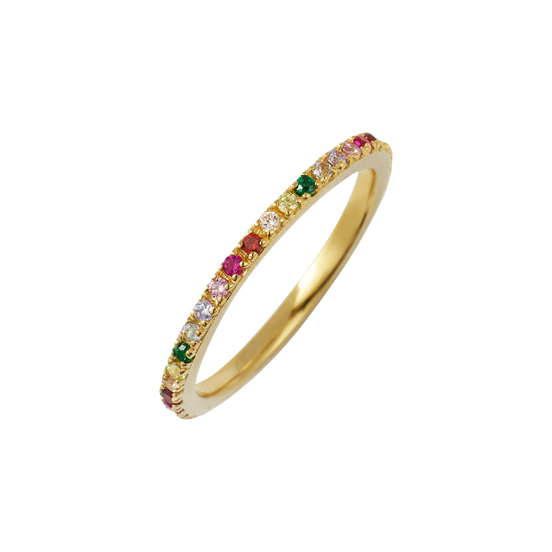 Gold Rainbow Stacking Ring