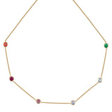 Gold Rainbow Tight Chain Necklace