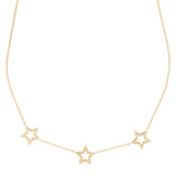 Gold Star Trio Necklace