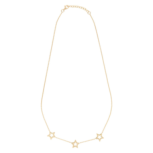 Gold Star Trio Necklace