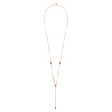 Rose Gold Deep V Necklace with Champagne Stones