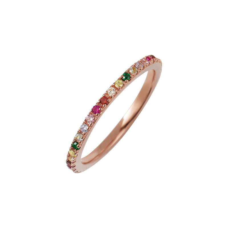 Rose Gold Rainbow Stacking Ring