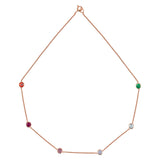 Rose Gold Rainbow Tight Chain Necklace