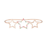 Rose Gold Rainbow Star Hand Cuff