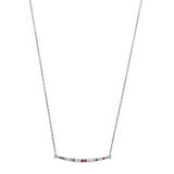 Silver Rainbow Curve Necklace