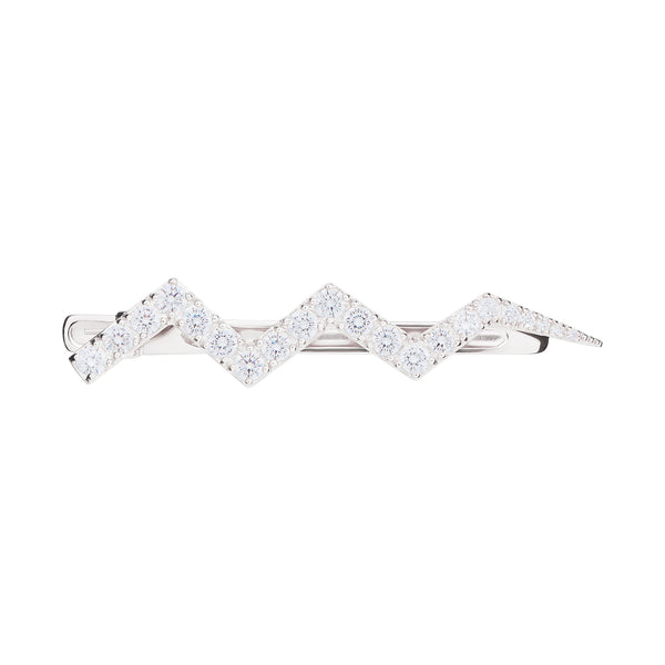 Silver Heartbeat Hair Clip