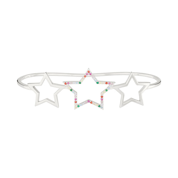 Silver Rainbow Star Hand Cuff