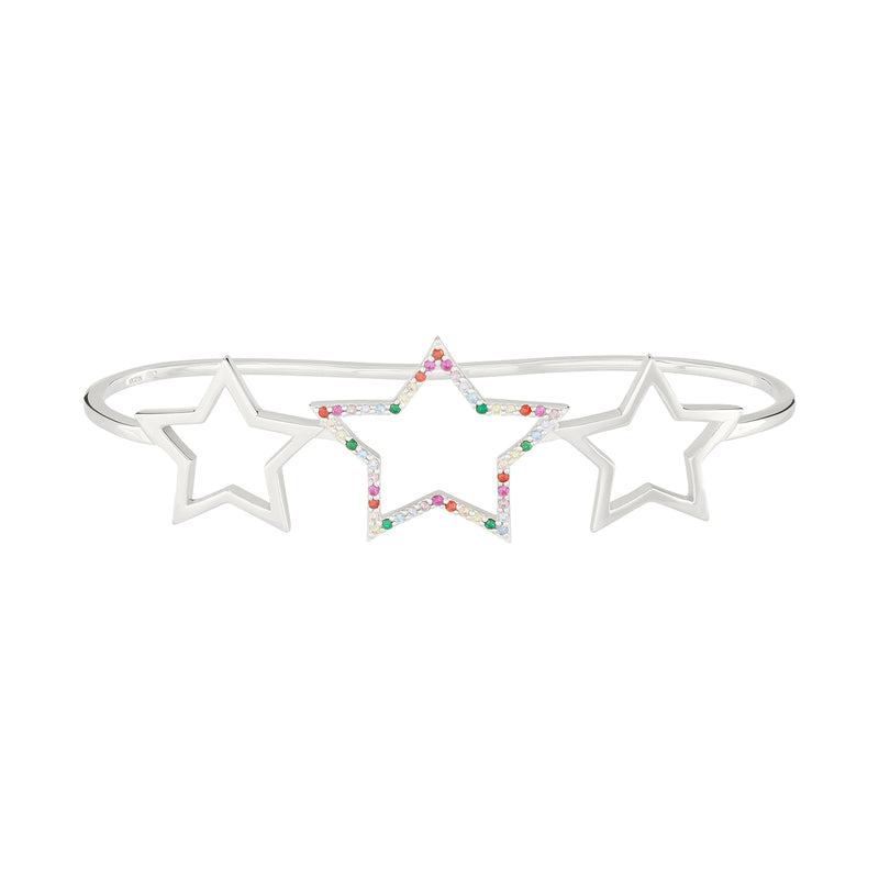 Silver Rainbow Star Hand Cuff