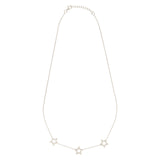 Silver Star Trio Necklace