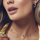 Silver Emerald Cut Necklace